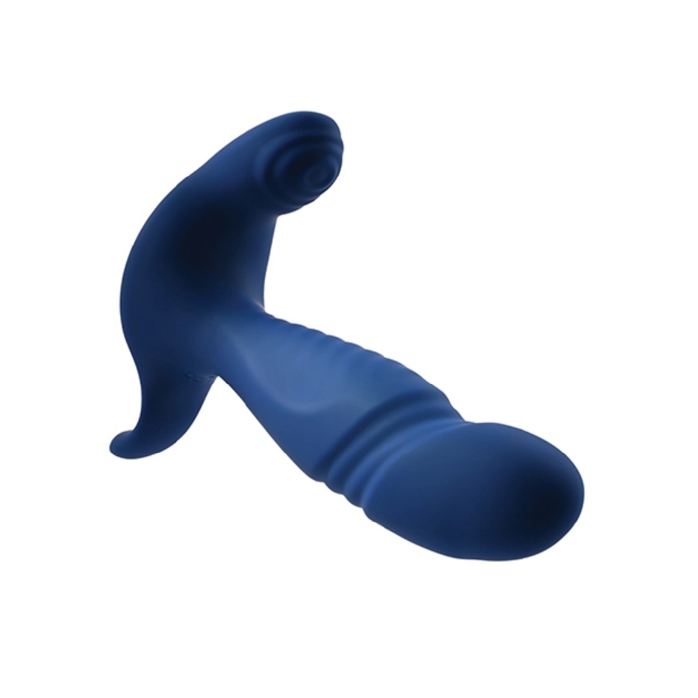 gender x true blue silicone thrusting vibrator