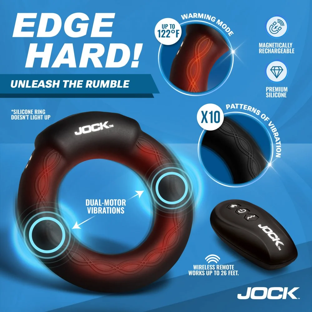 jock rumbler vibrating warming c-ring remote control