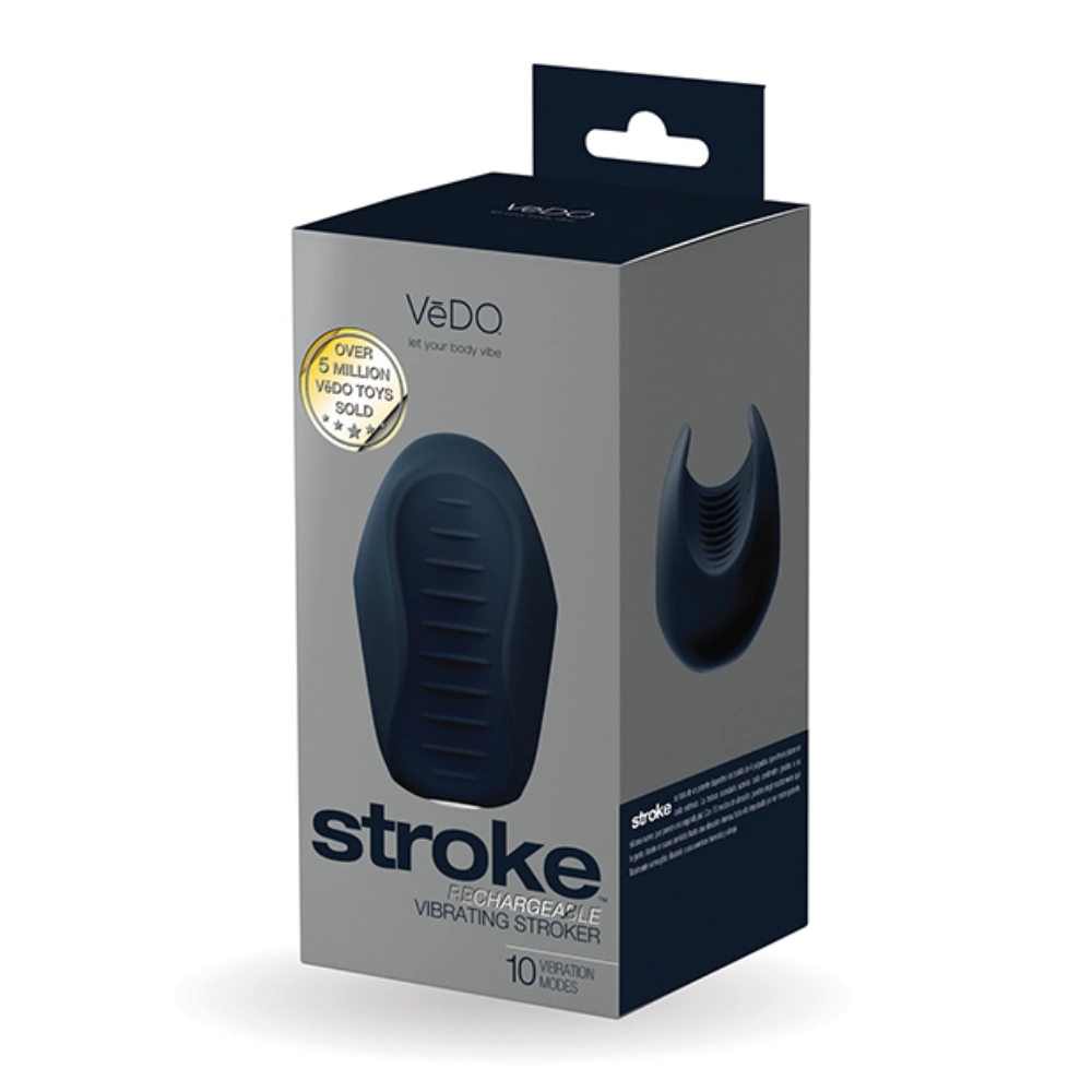 vedo stroke powerful vibrating stroker black