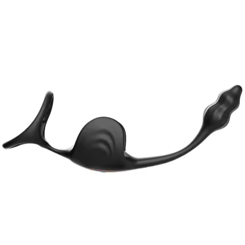 2 in 1 thrusting prostate massager butt plug penis ring with app control