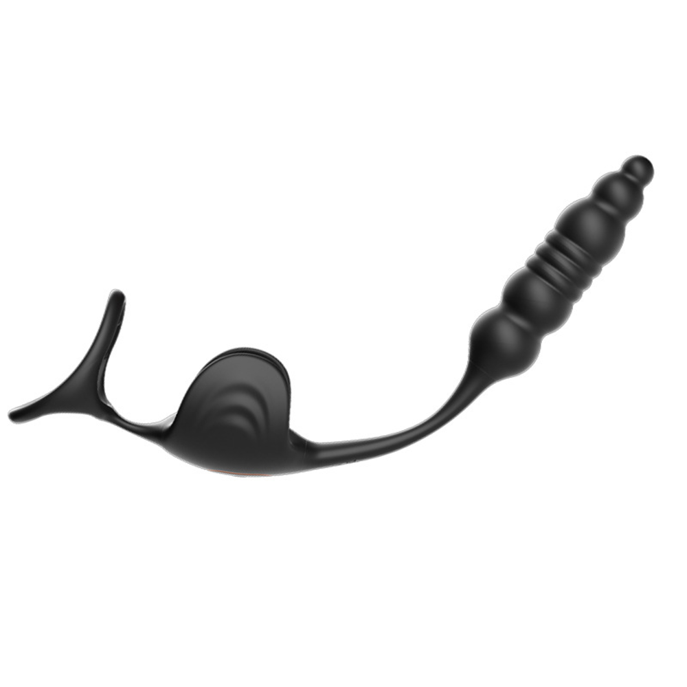 2 in 1 thrusting prostate massager butt plug penis ring with app control suitable for beginners