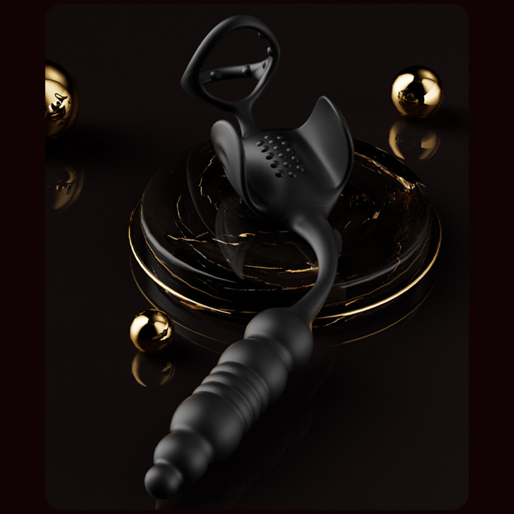 2 in 1 thrusting prostate massager butt plug penis ring with app control best male toys