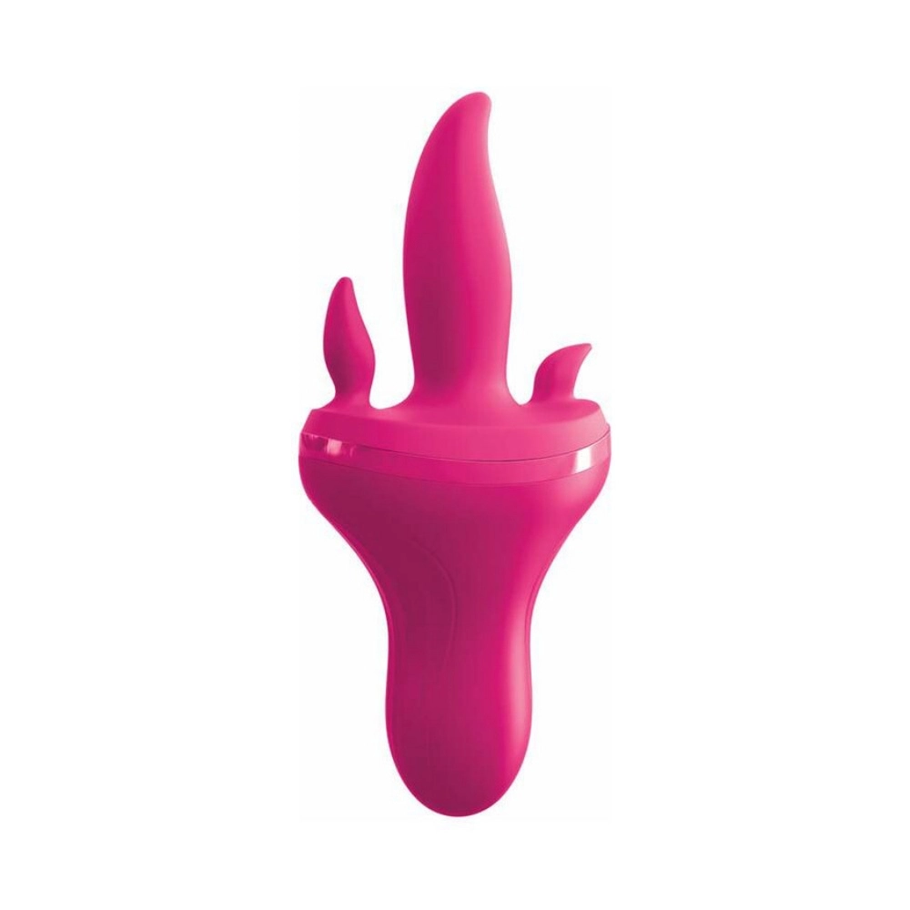 pipedream 3some holey trinity vibrator ergonomic design red for women