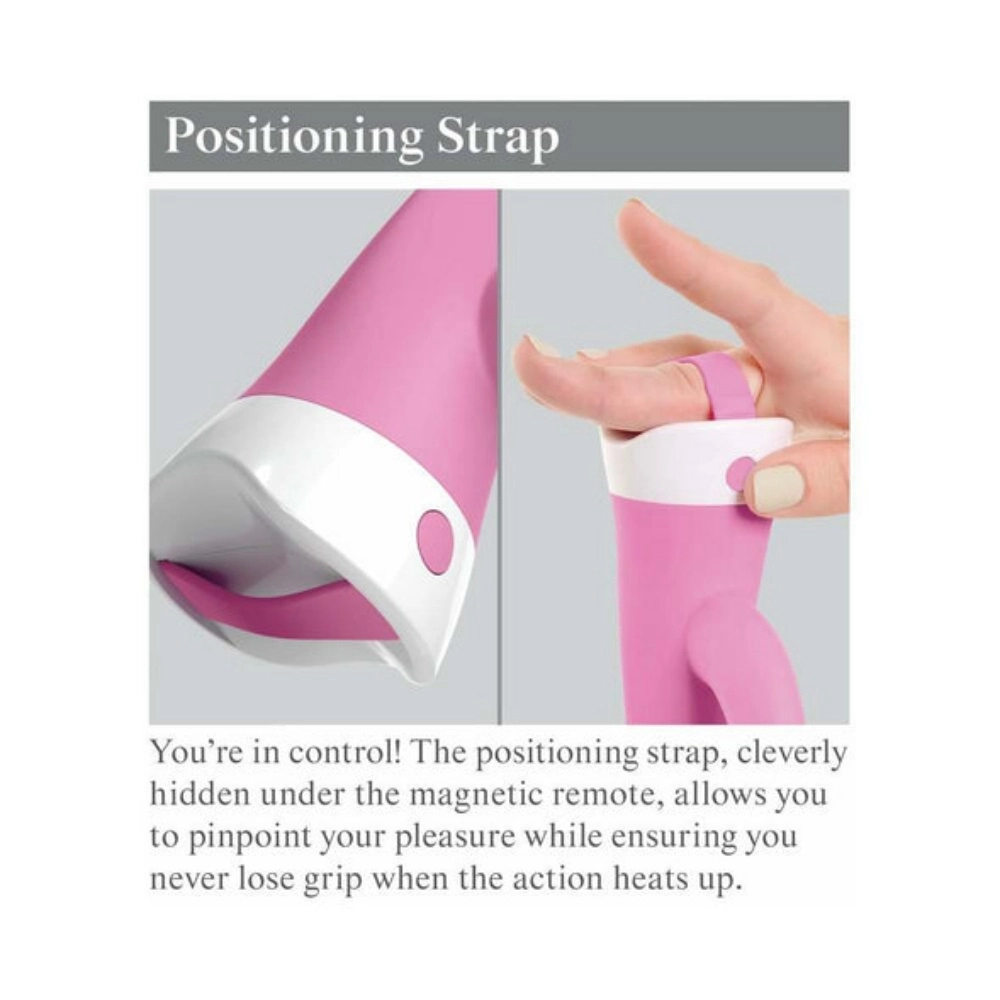 pipedream waterproof silicone surface close-up of 3some wall banger rabbit vibrator