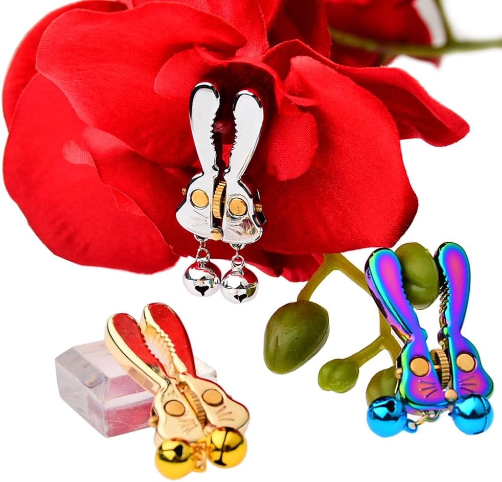 venusfun metal silicone rabbit nipple clamps