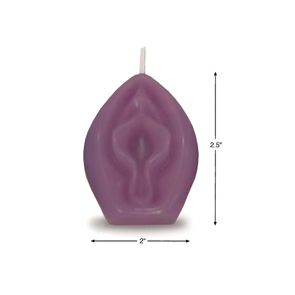 purple erotic vanilla candle for sensual play