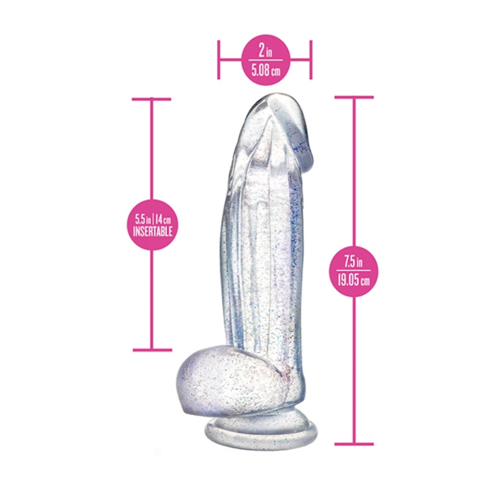 blush naturally yours bling smooth clear dildo satin finish