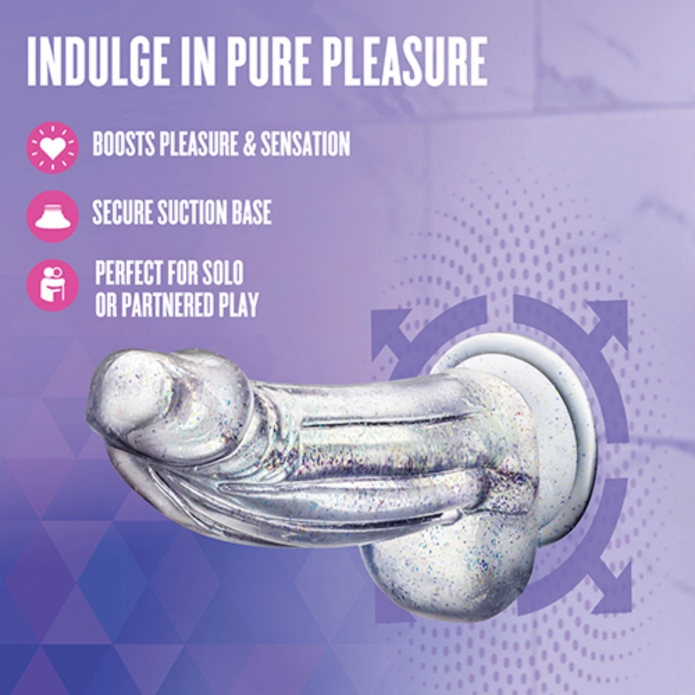 blush naturally yours bling curved clear dildo for maximum pleasure