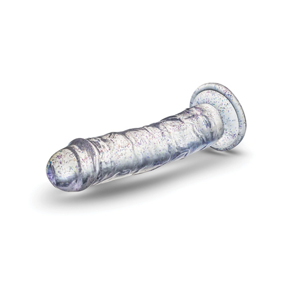 blush naturally yours gala sparkling clear dildo glitter infused design