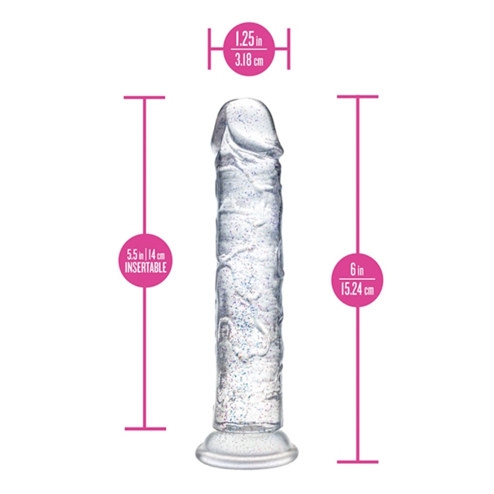blush naturally yours gala smooth clear dildo satin finish
