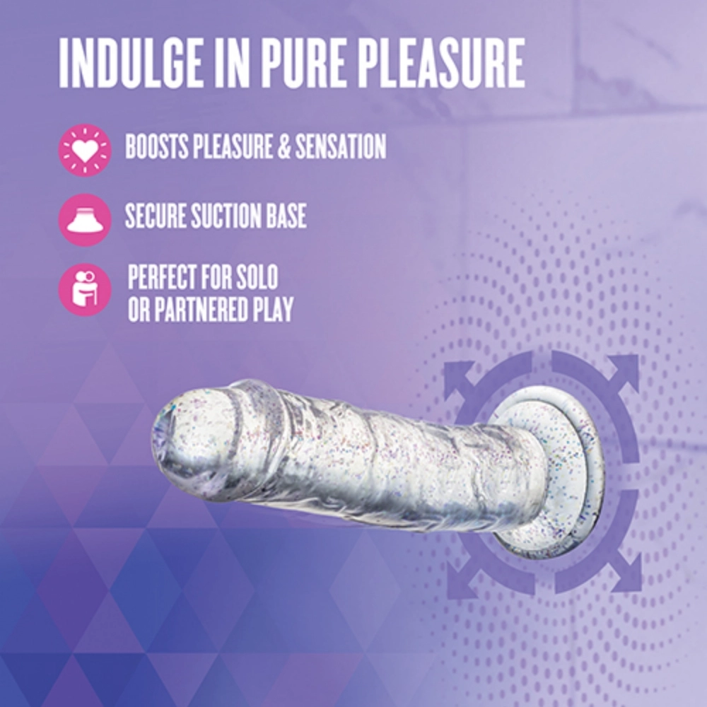 blush naturally yours gala curved clear dildo for maximum pleasure