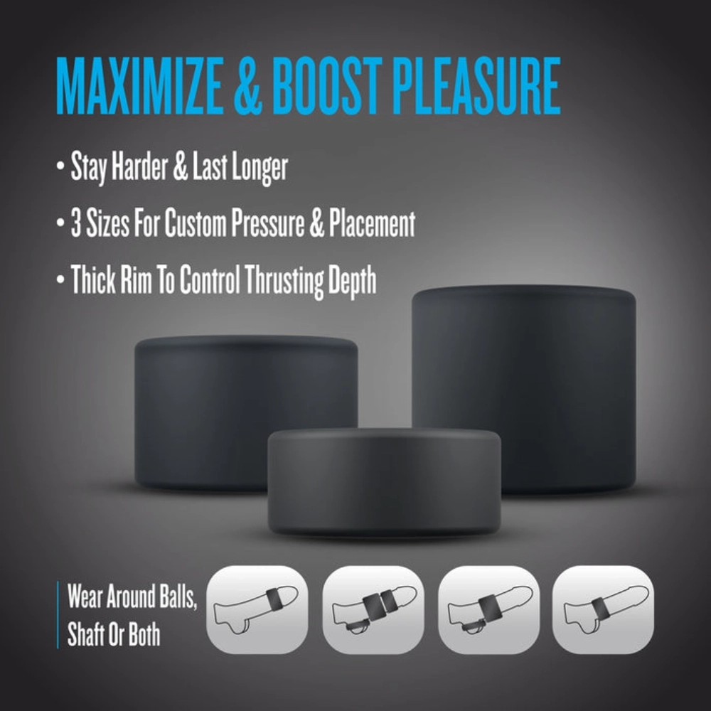 ultra silk satin finish penis rings by blush