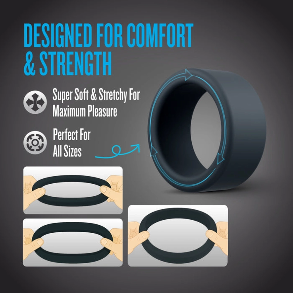black performance plus penis rings for solo or partner play