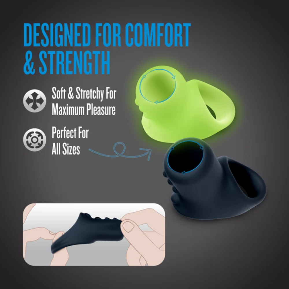 blush purio silicone cocksling penis rings set