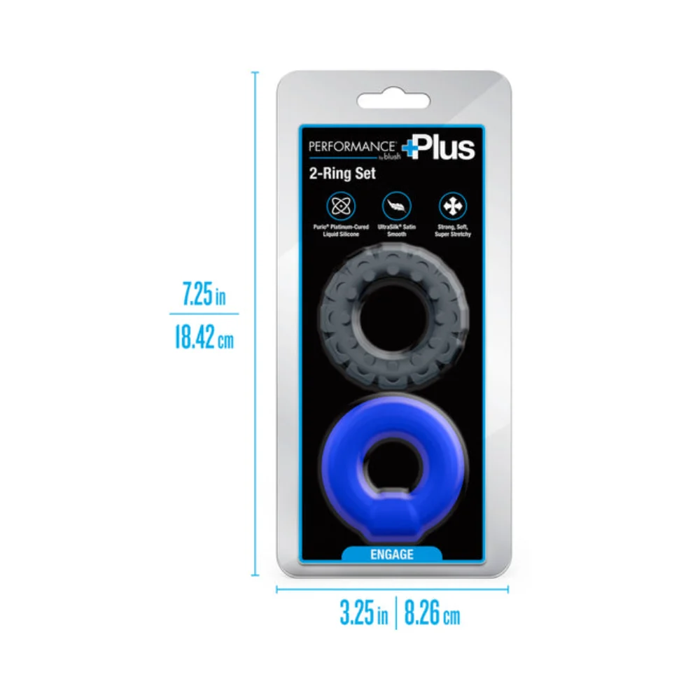 blush stretchy silicone textured penis rings for firmer erections