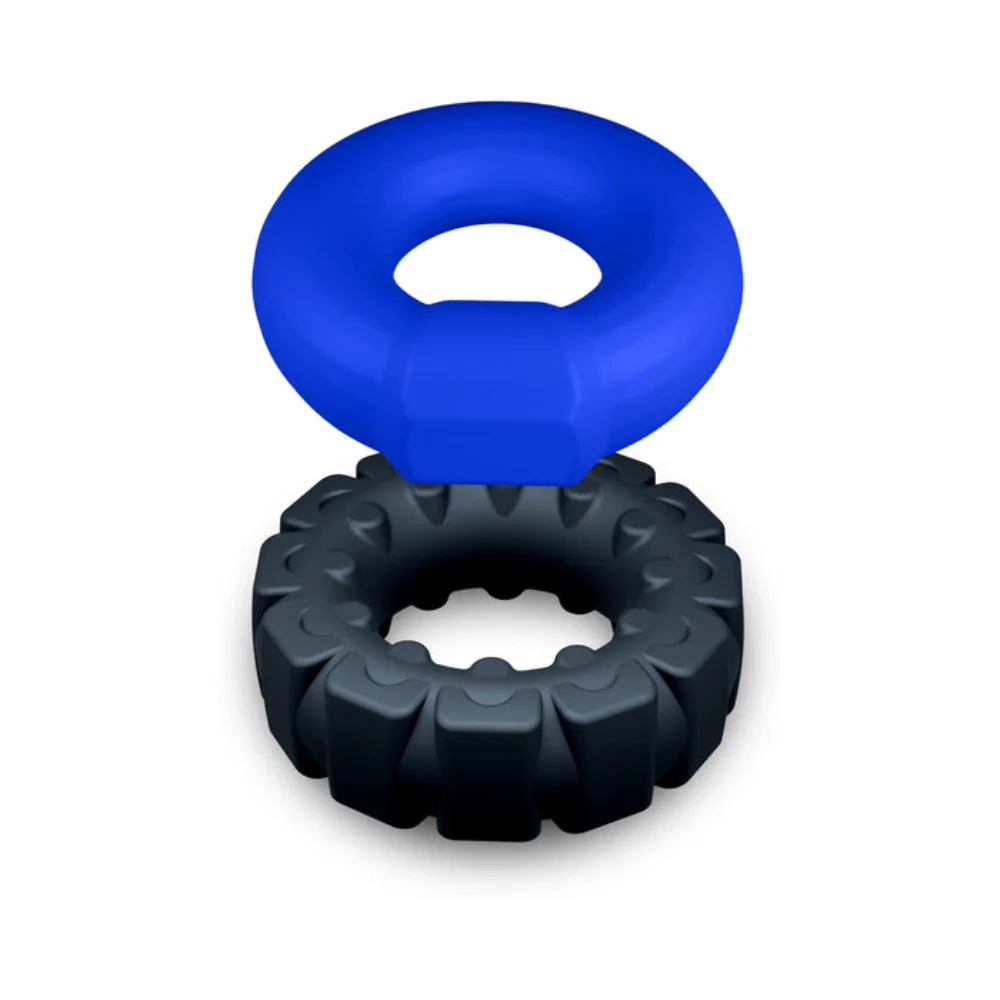 blush stretchy silicone textured penis rings for couples