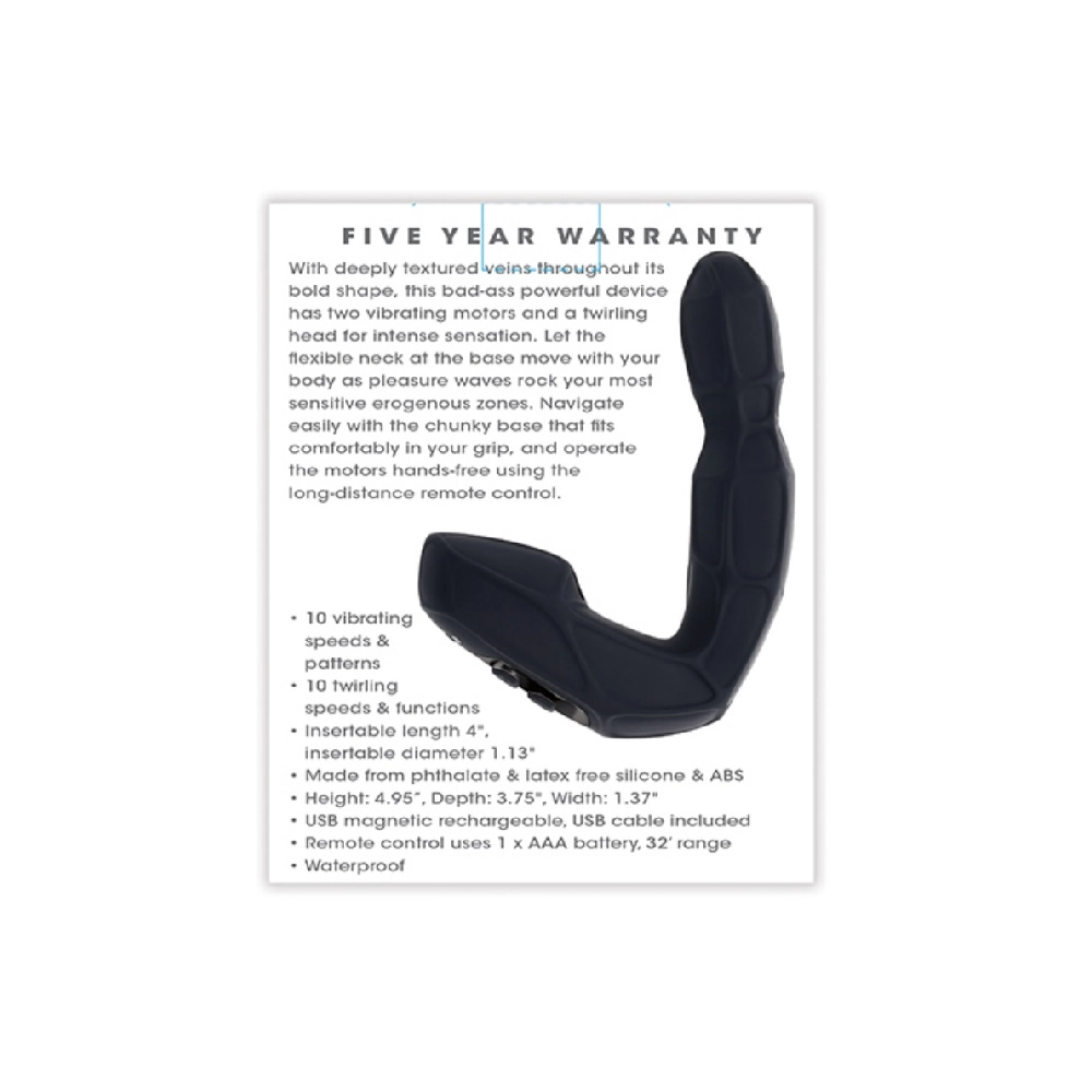 evolved novelties zero tolerance mr prostate black phthalate free silicone