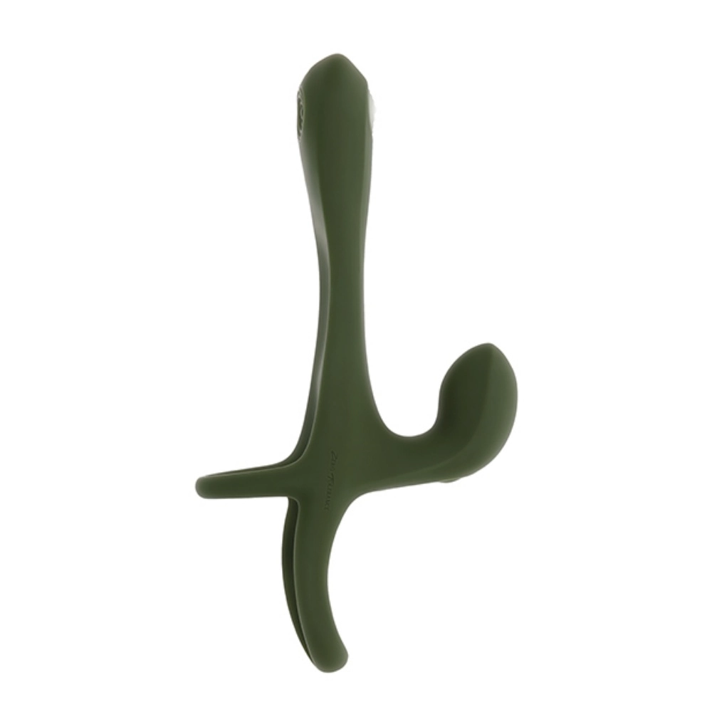 evolved novelties zero tolerance strap tap and go green couples anal vibrator tapping head
