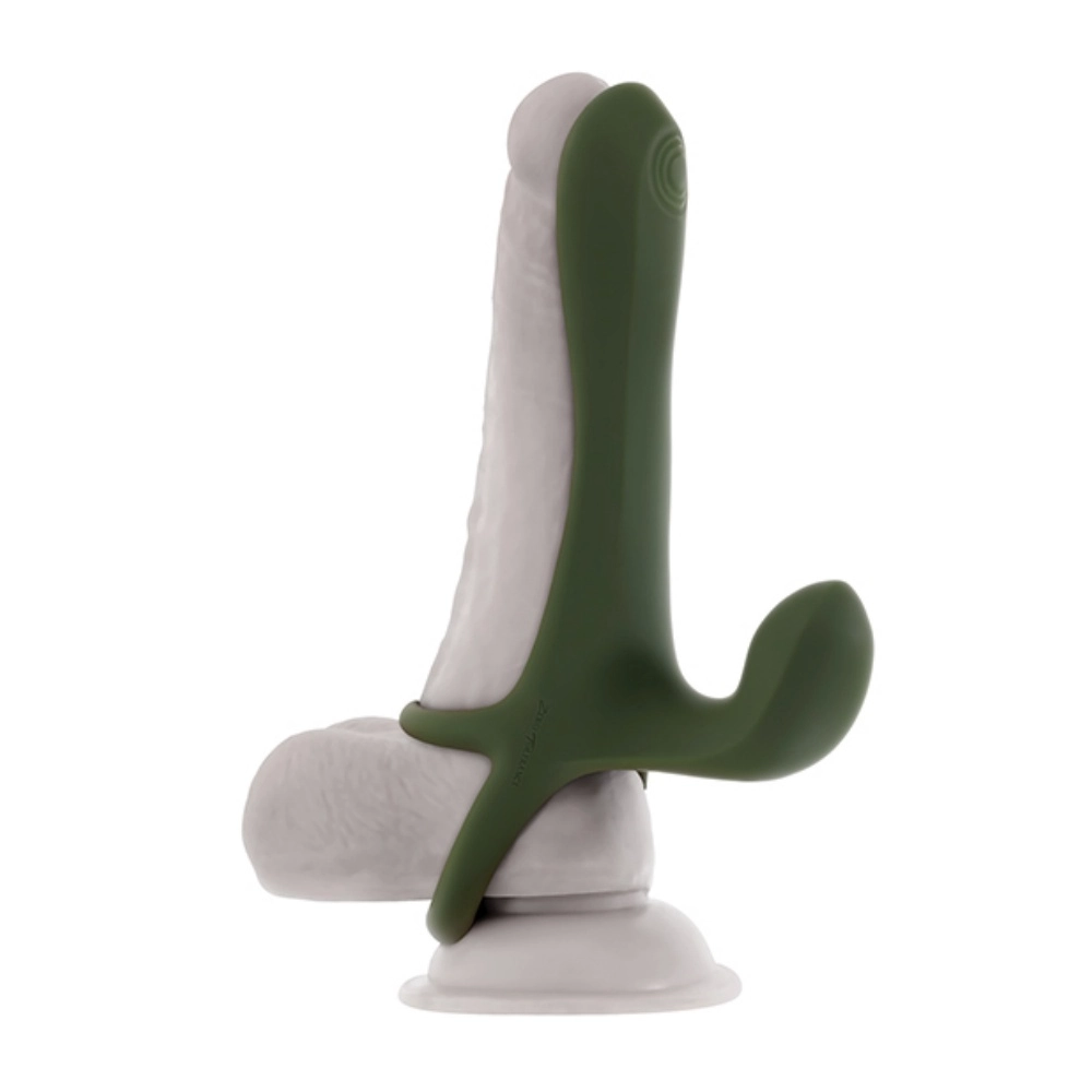 evolved novelties zero tolerance strap tap and go green couples anal vibrator dual motors