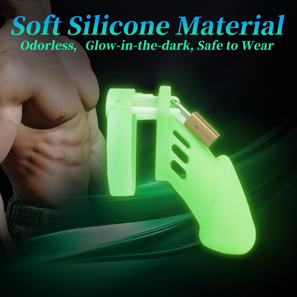 venusfun glow silicone chastity cage adjustable lock detail