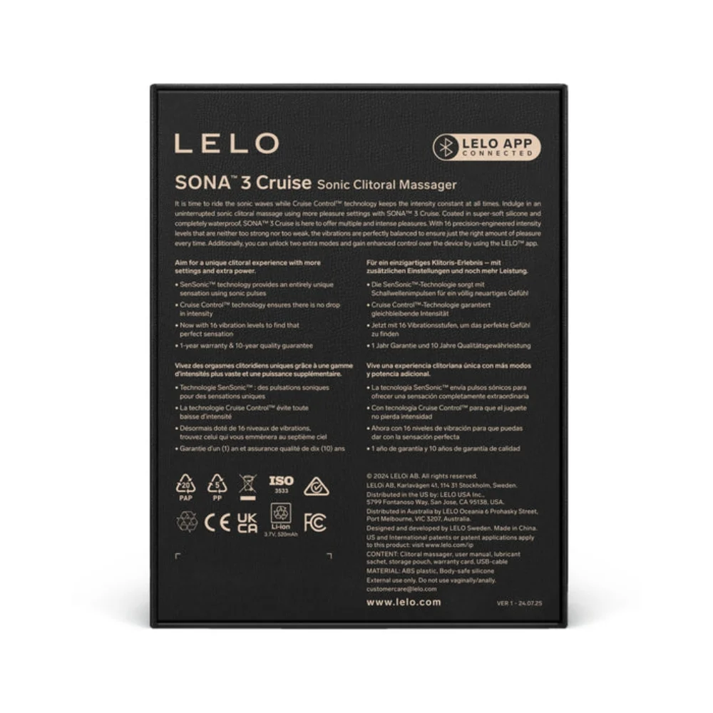 lelo sona 3 cruise whisper quiet sonic pleasure device