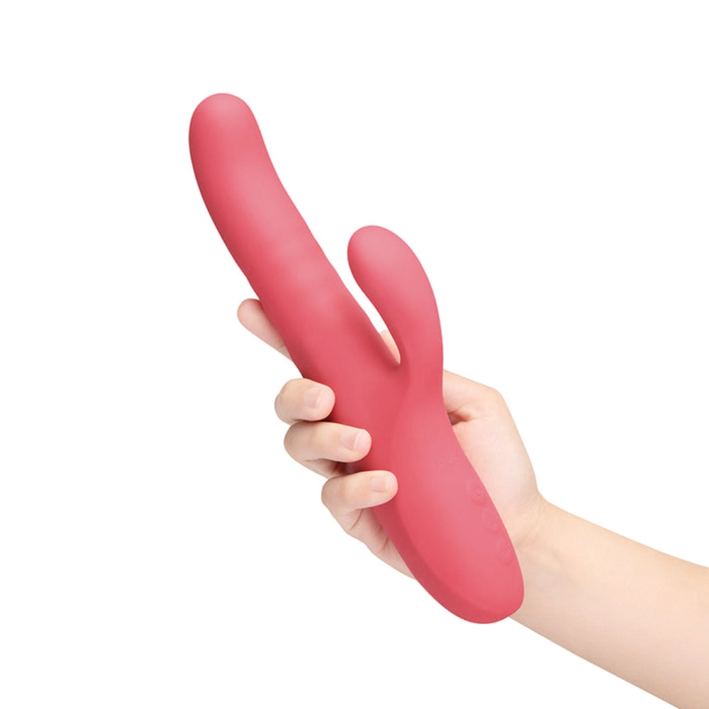 le wand thrust rabbit vibrator curved tip dual stim toy
