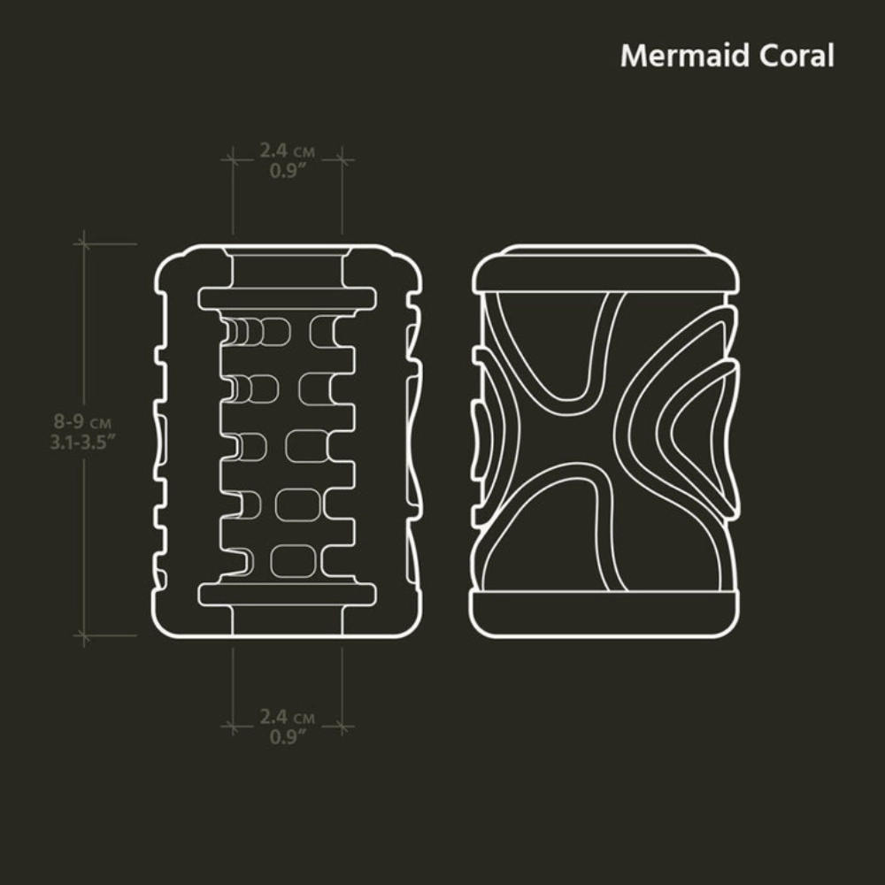 coral male sleeve with spiral stimulation