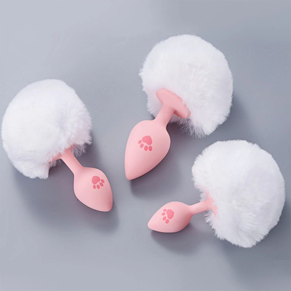 venusfun cat paw tail anal plug white color