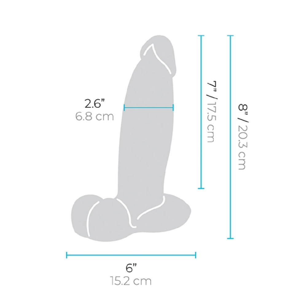b-vibe realistic silicone slipskin 8 inch girthy dildo mocha