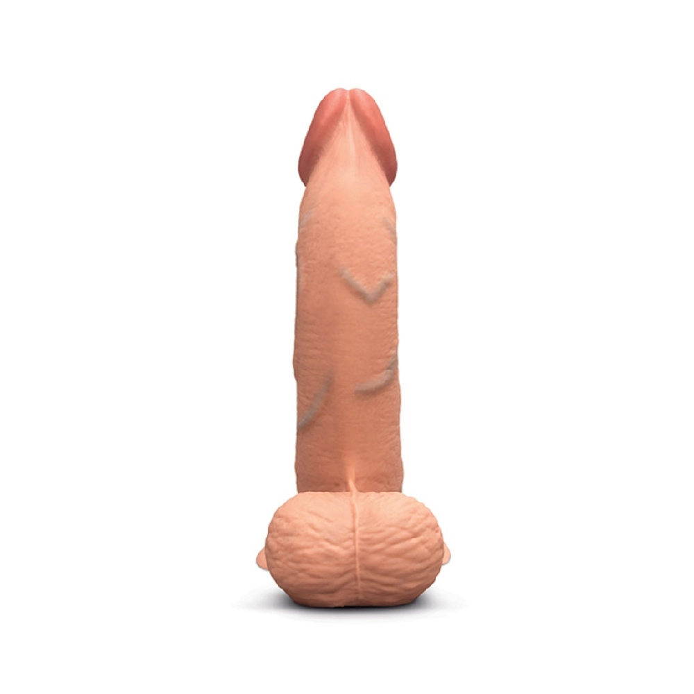 b-vibe slipskin curvy 8 inch silicone dildo mocha