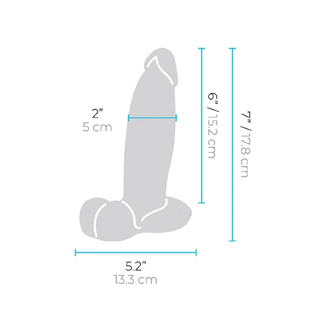 slipskin realistic silicone dildo 7 inch