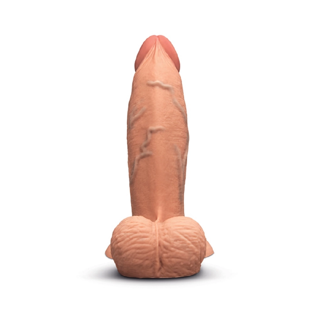 b-vibe slipskin realistic silicone dildo 7 inch girthy mocha