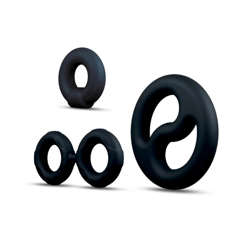 Blush Performance Plus Throttle Silicone Penis Ring 3 PCS Set