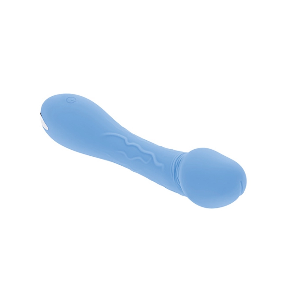 evolved novelties selopa dainty dick penis vibrator blue usb rechargeable