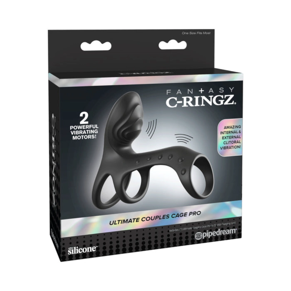 pipedream fantasy c-ringz dual motor pleasure cage pro