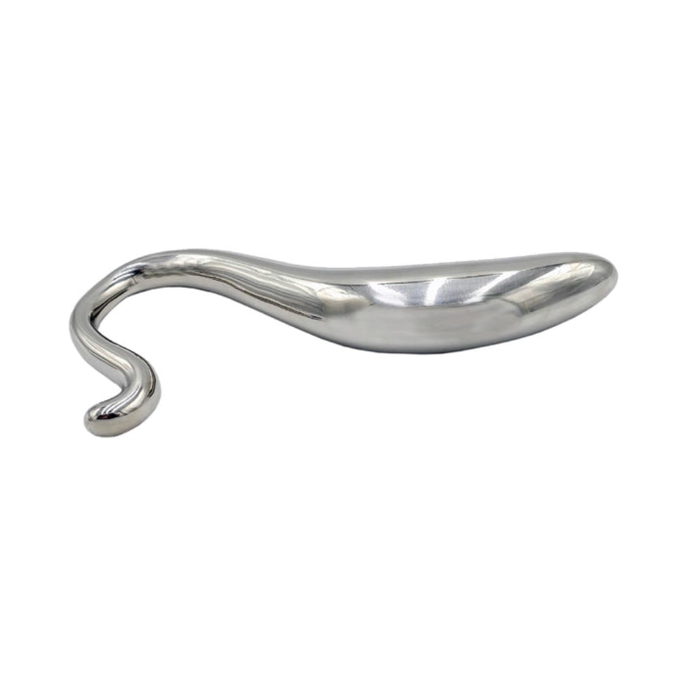 rouge garments metal butt plugs stainless steel curved wand