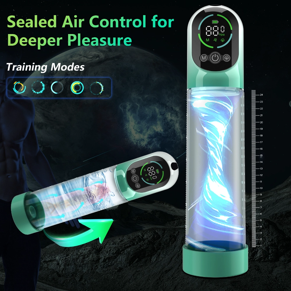 automatic penis pump with suction levels for men