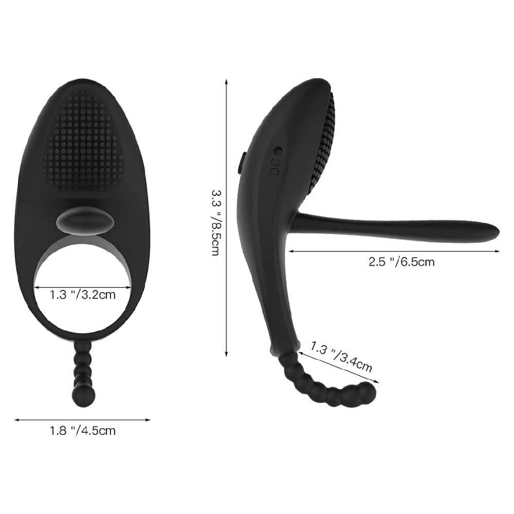 tongue shaped clitoral stimulator vibrating penis ring