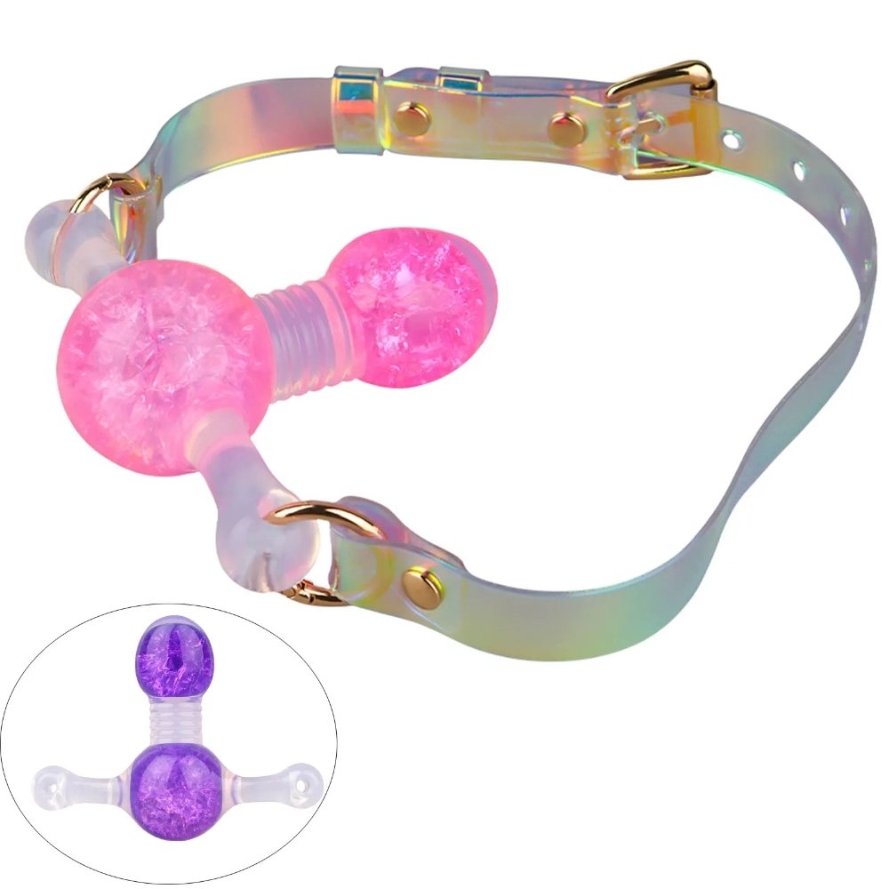 venusfun liquid silicone ball gag glass bead texture