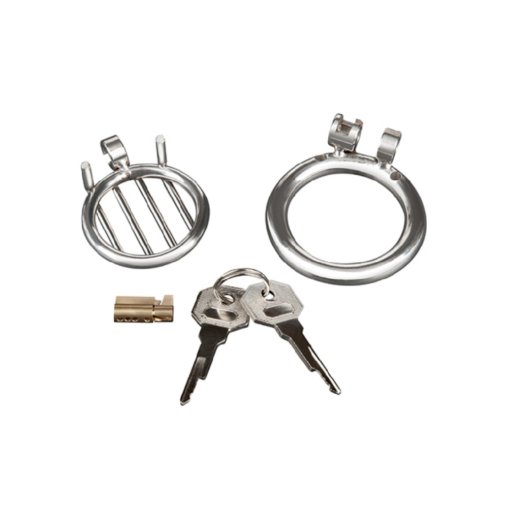 stainless steel micro jail time male chastity cage