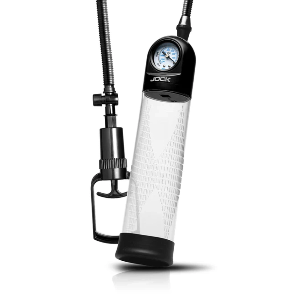 jock pump up gauge penis pump with pull rod enlargement