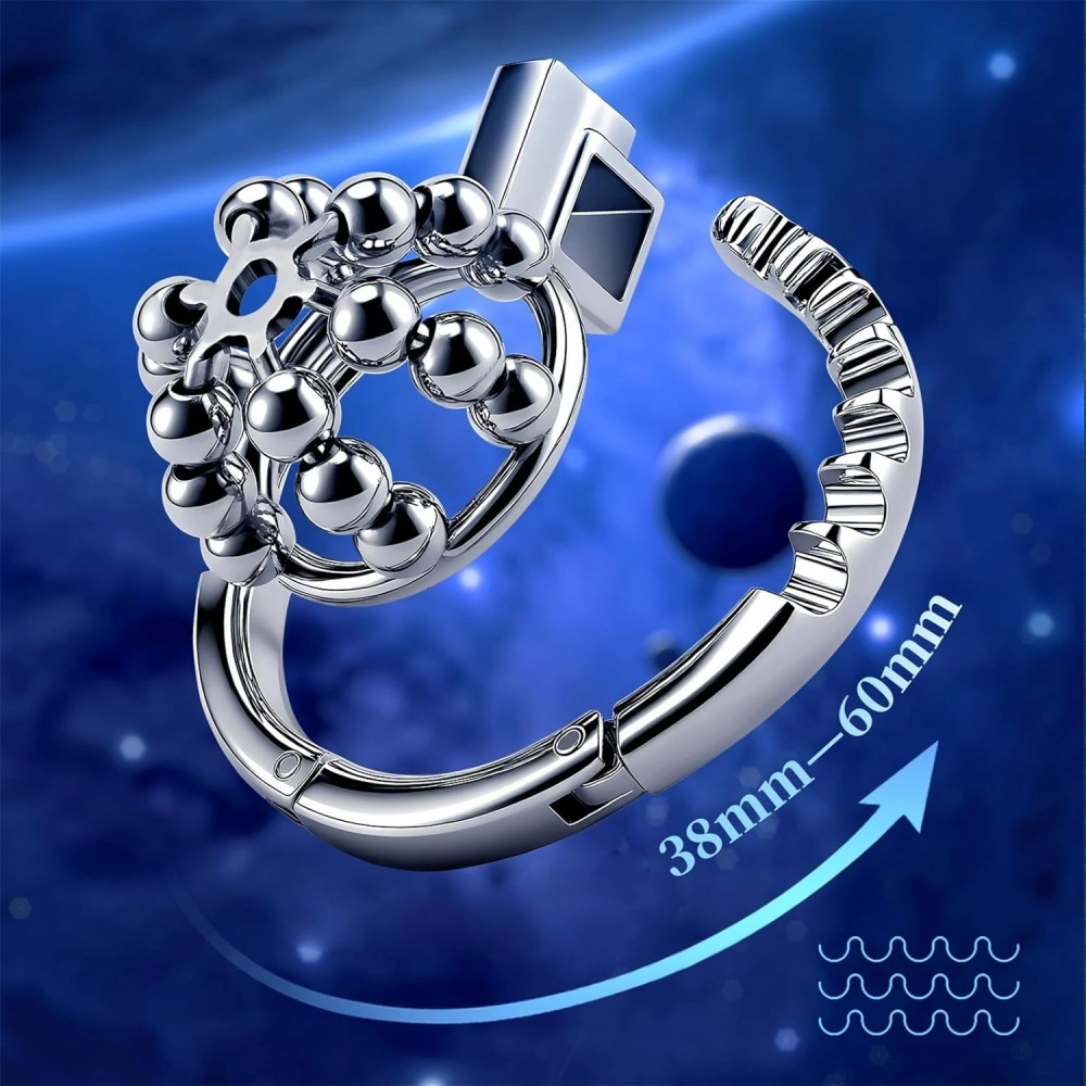 stainless steel penis lock cage adjustable size 38mm–60mm