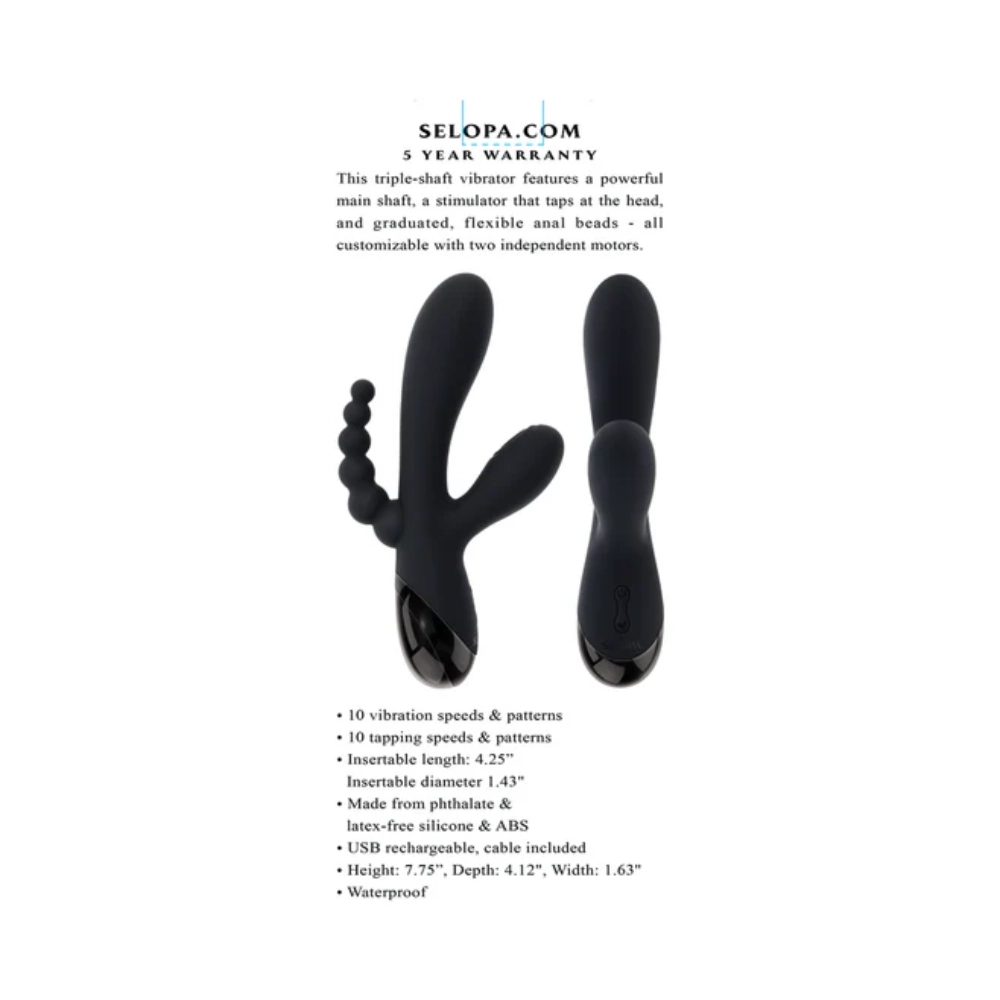 selopa triple aces triple shaft silicone rabbit vibrator