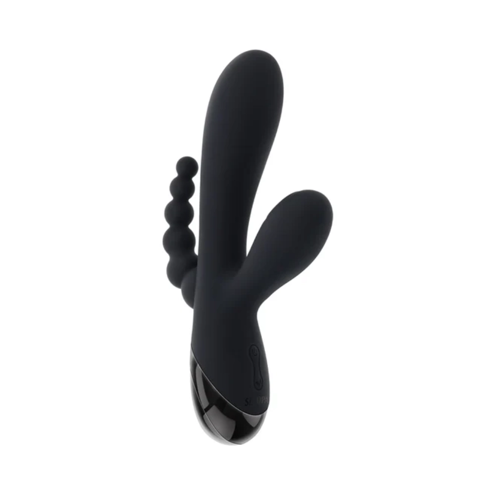 selopa triple aces silicone rabbit vibrator with flexible anal beads