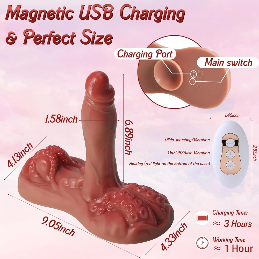 venusfun 4 in 1 sit and ride dildo vibrator heated suction cup