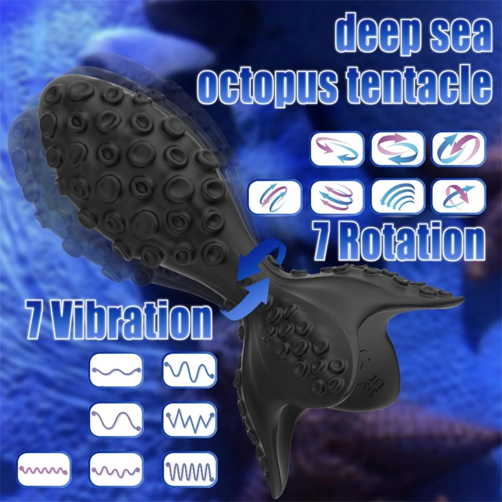 venusfun rotating vibrating octopus anal plug 7 modes