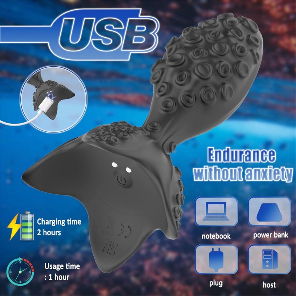 dual motor octopus anal vibrator for men and women