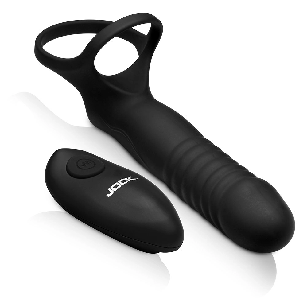 xr brands dual stimulation dildo with c-ring remote