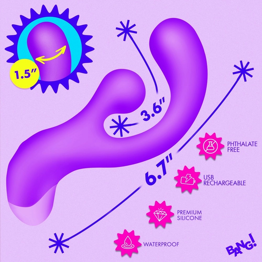 purple silicone rabbit vibrator dual motor xr brands