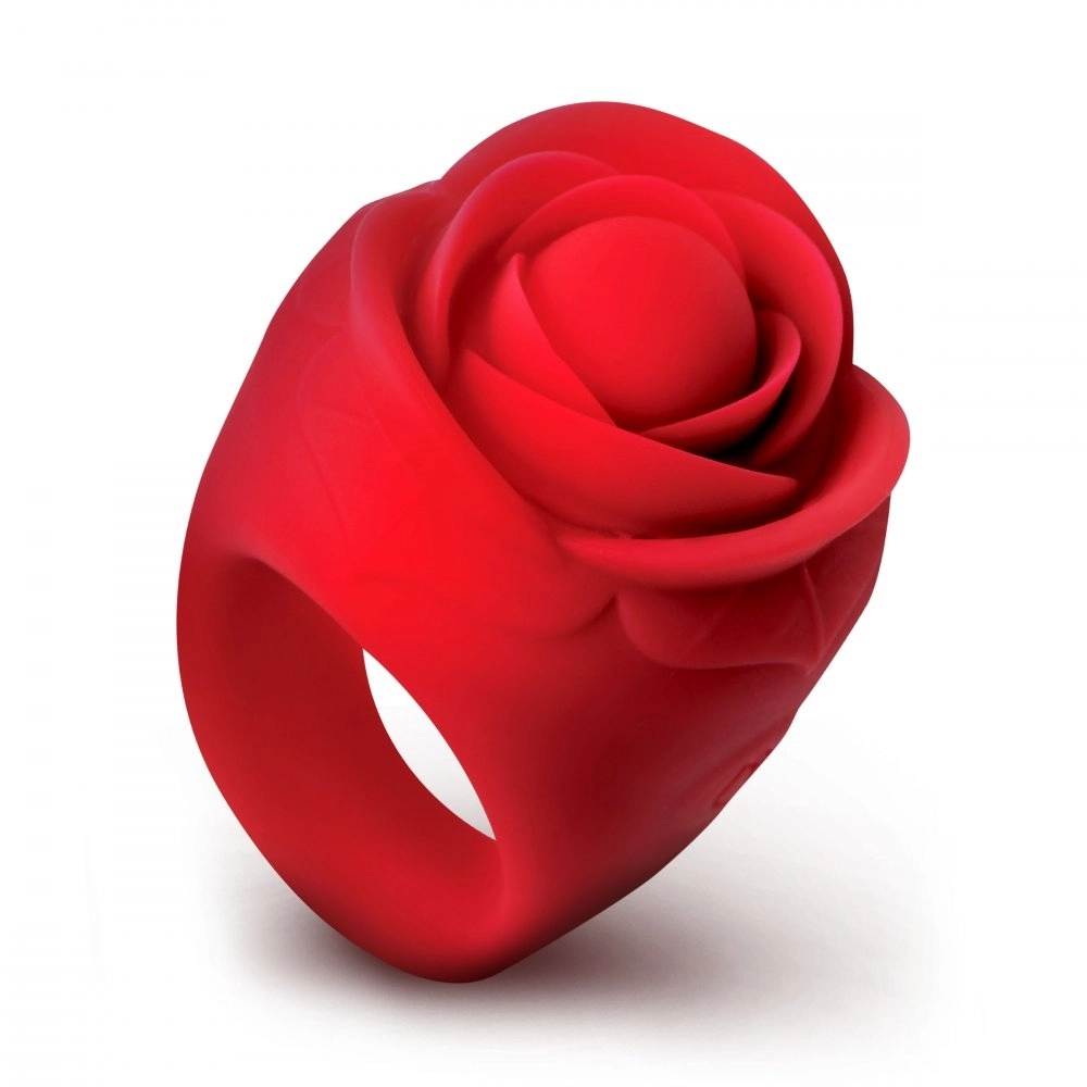 xr brands finger vibrator red rose ring travel friendly